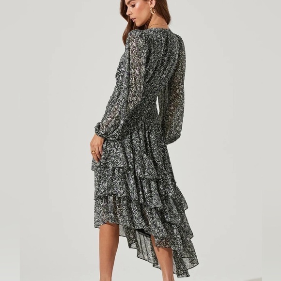 Astr Ruffle Chiffon Floral Dress - Picture 1 of 12
